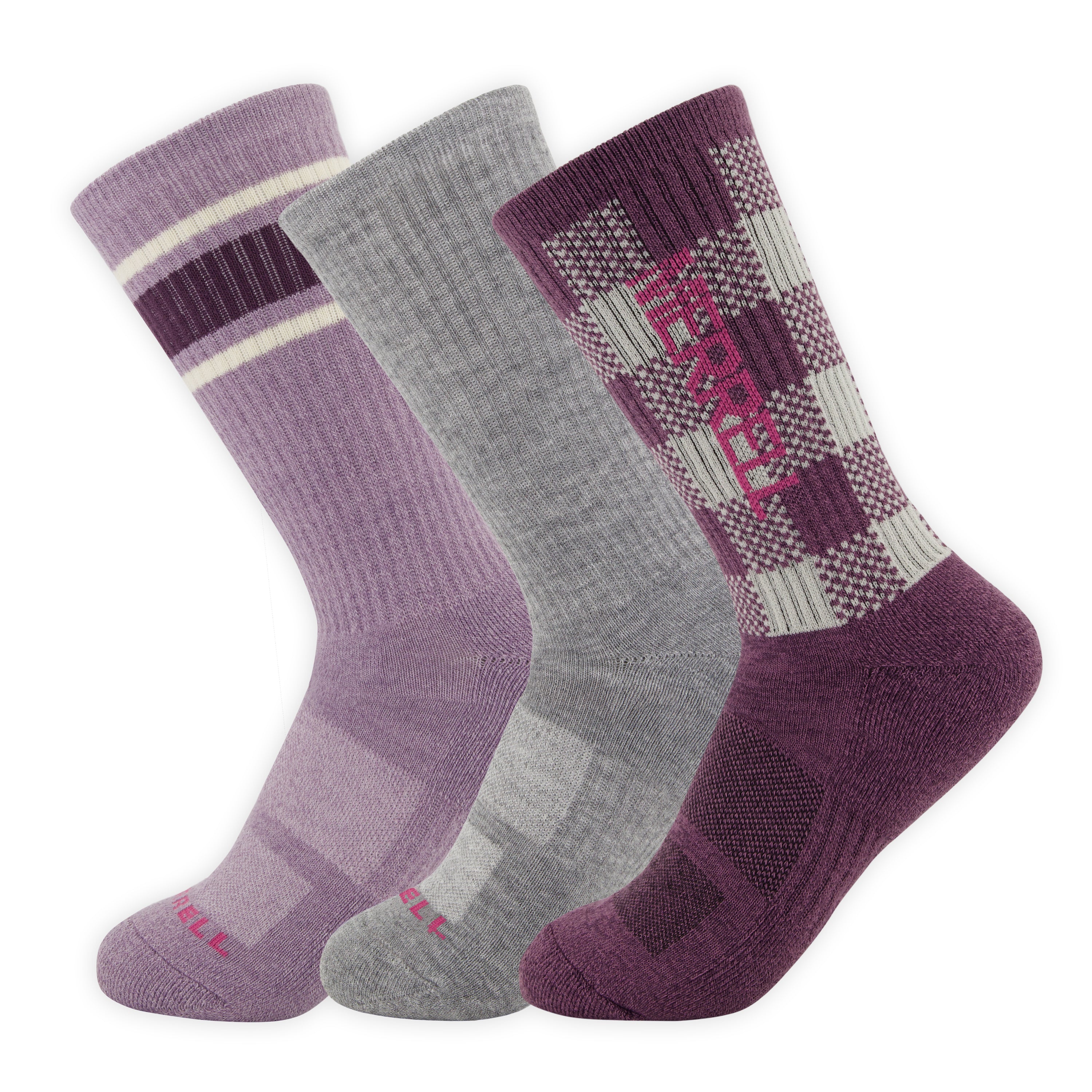 Eco-Cushioned Crew Socks 3 Pack