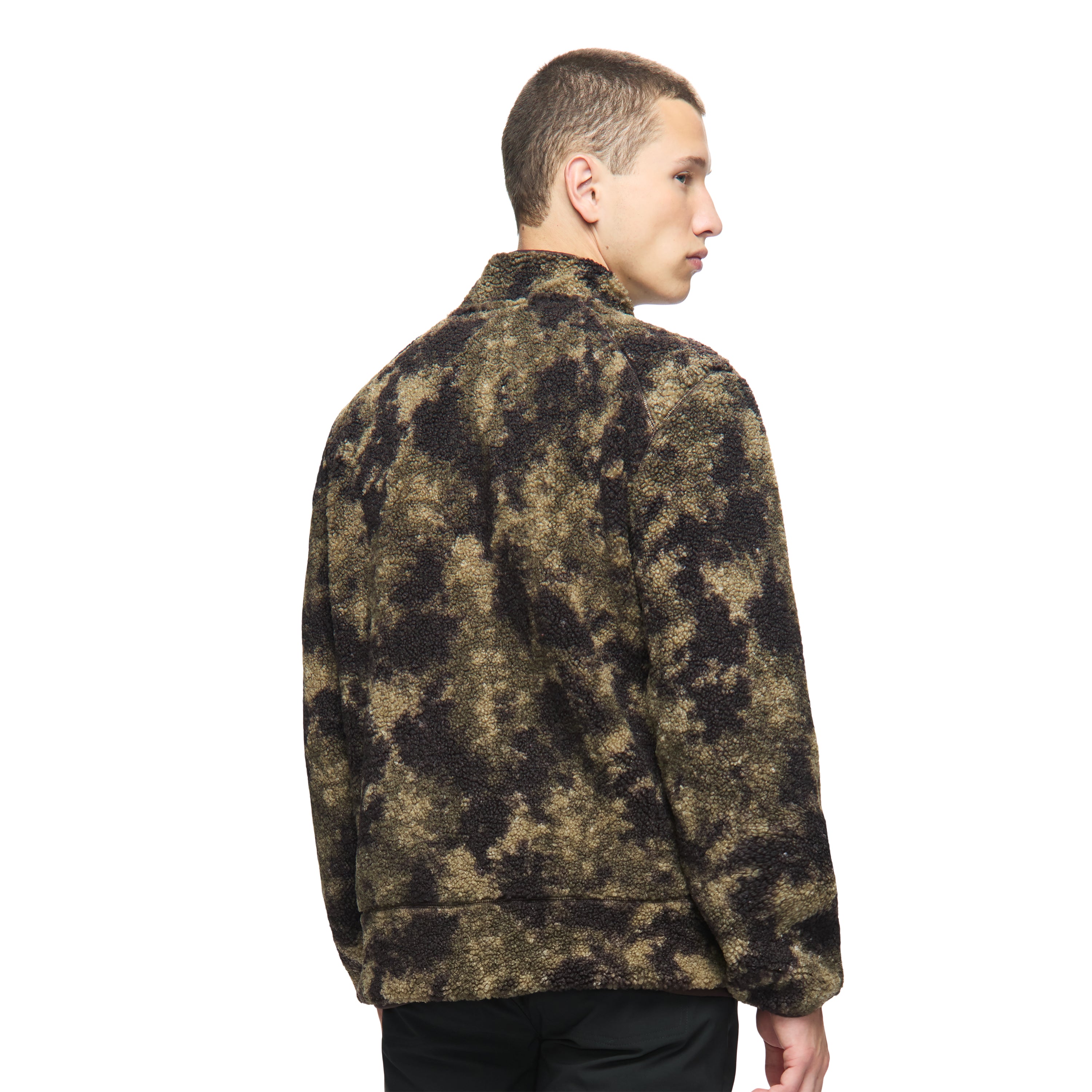 Sunspire AOP Sherpa Full Zip Mock Neck Men's
