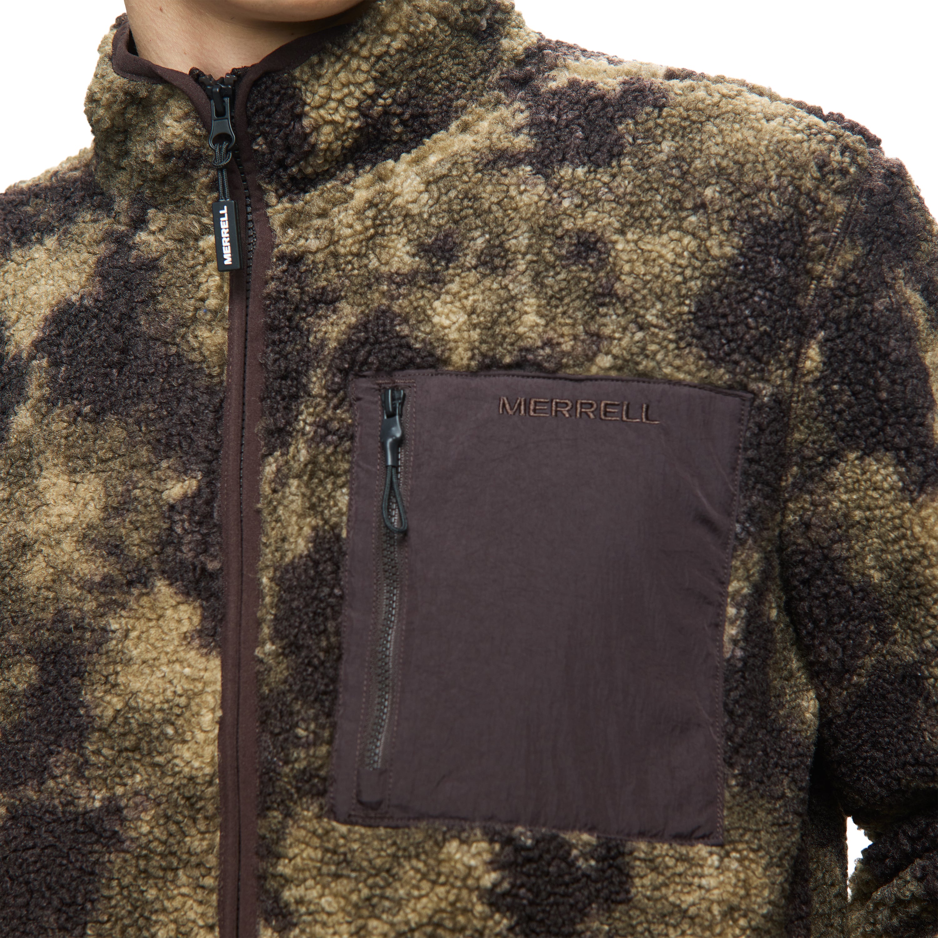 Sunspire AOP Sherpa Full Zip Mock Neck Men's