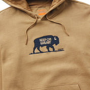 Walking Bison Fleece Hoody Men's