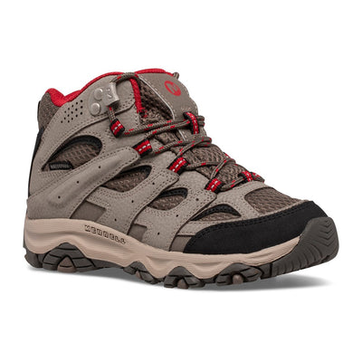 Moab 3 Mid Waterproof Kid's Hiking Boots | Merrell NZ #colour_boulder-red