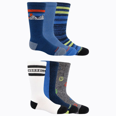 Everyday Crew Sock 6 Pack Kids | Merrell NZ #color_blast