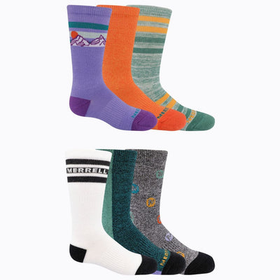 Everyday Crew Sock 6 Pack Kids | Merrell NZ #color_lvast