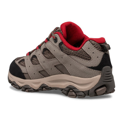 Moab 3 Low Waterproof Kid's Hiking Shoes | Merrell NZ #colour_boulder-red