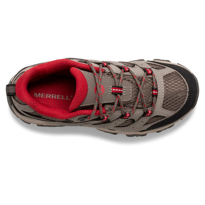 Moab 3 Low Waterproof Kid's Hiking Shoes | Merrell NZ #colour_boulder-red