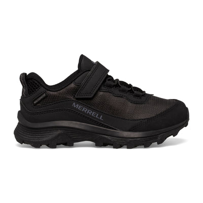 Moab Speed Low A/C Waterproof Kid's Hiking Shoe | Merrell NZ #colour_triple-black
