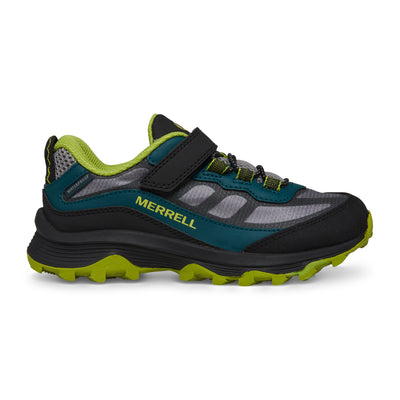 Moab Speed Low A/C Waterproof Kid's Shoes | Merrell NZ #colour_deep-green-black