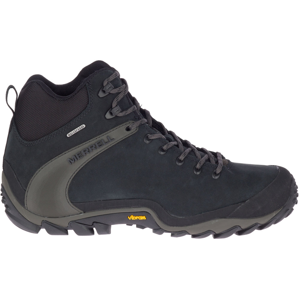 Chameleon 8 Leather Mid Waterproof Men's-Merrell NZ #colour_black