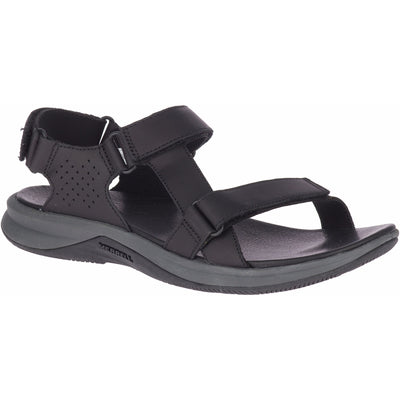 Tideriser Luna Convert Leather Women's Sandals NZ | Merrell NZ #colour_black