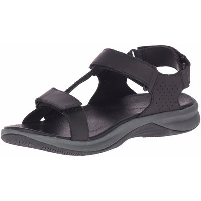 Tideriser Luna Convert Leather Women's Sandals NZ | Merrell NZ #colour_black