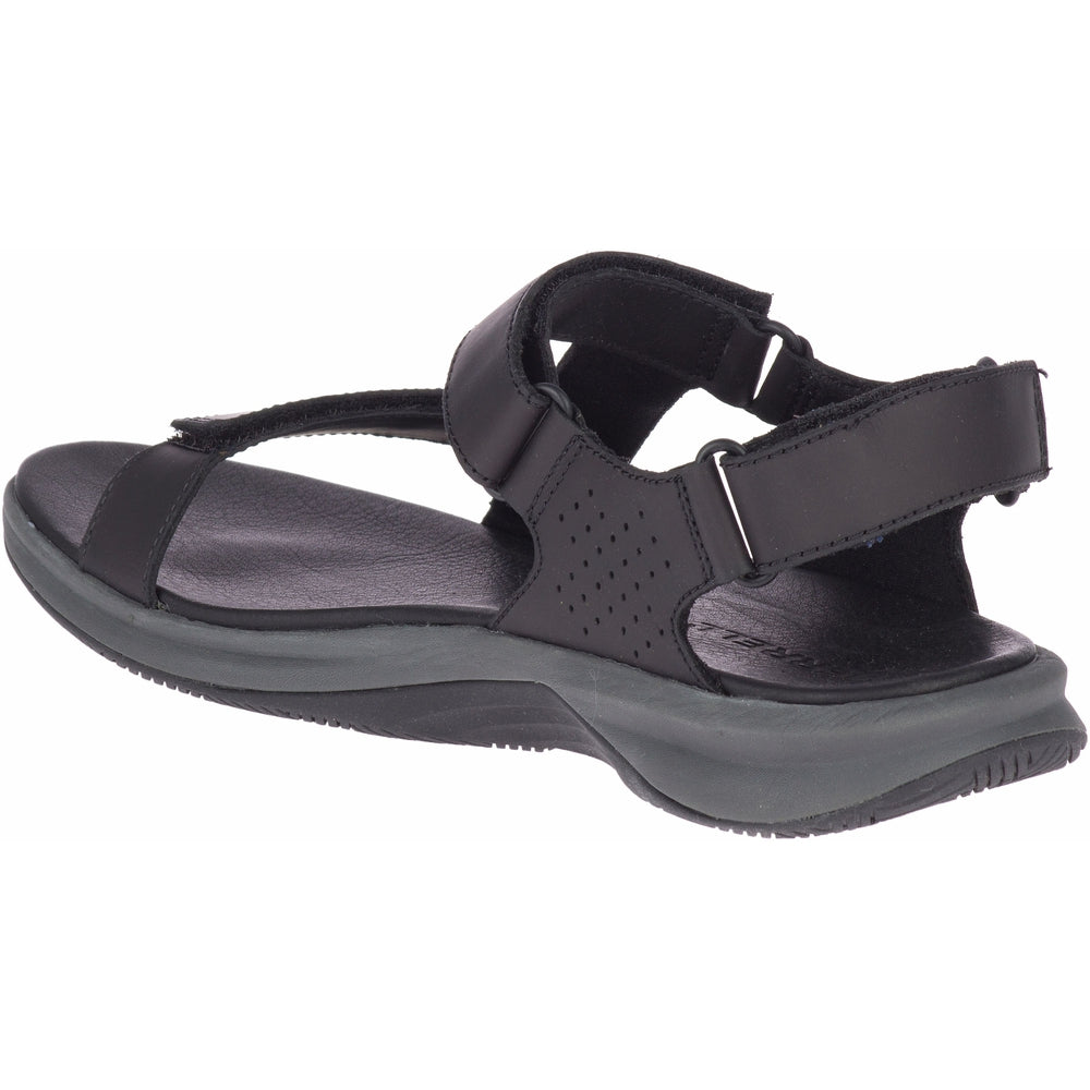 Tideriser Luna Convert Leather Women's Sandals NZ | Merrell NZ #colour_black