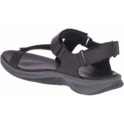 Tideriser Luna Convert Leather Women's Sandals NZ | Merrell NZ #colour_black